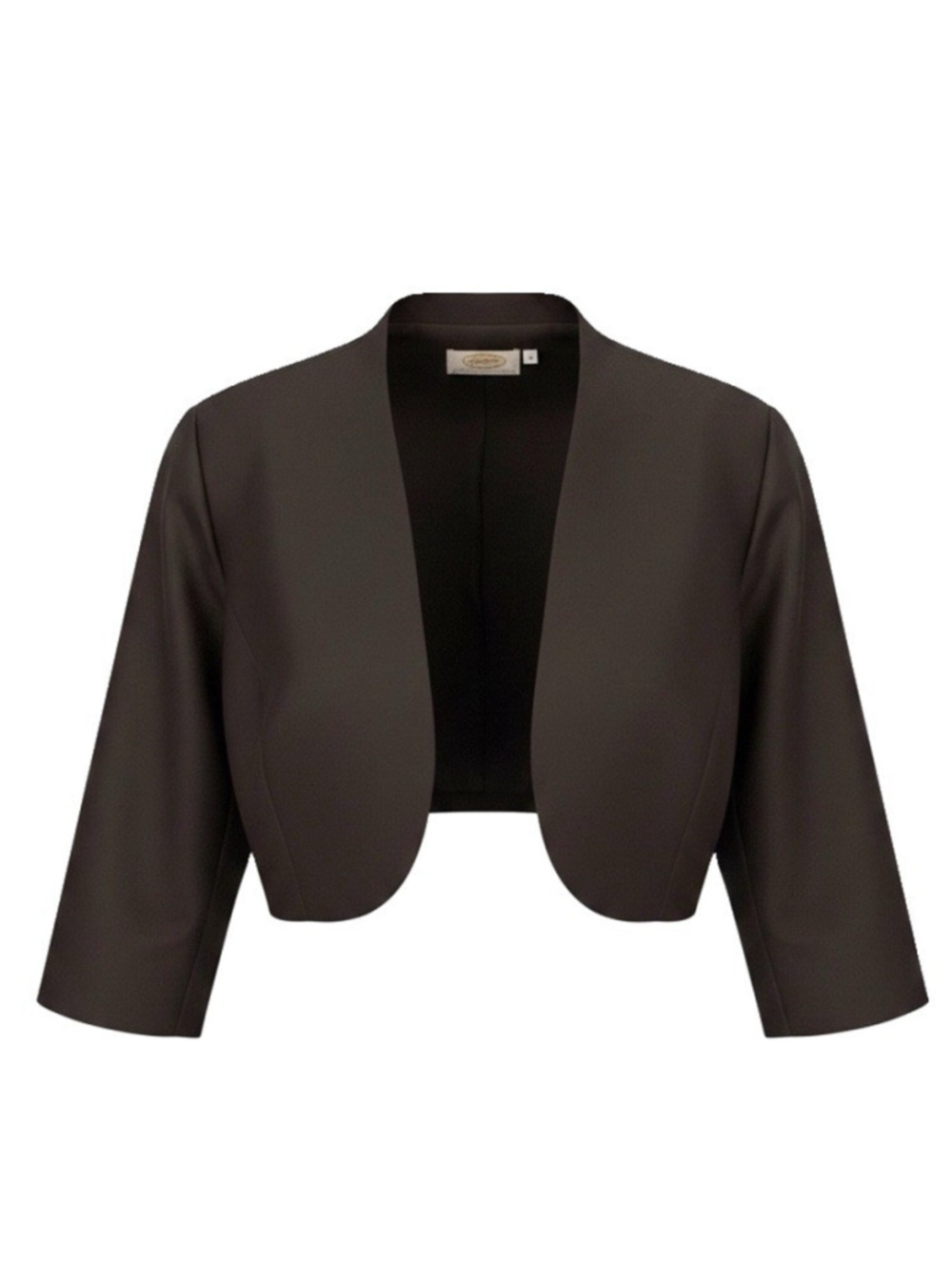 Vintage Talbots Black Silk Bolero Jacket -16P-cropped Open Front- New Old Stock